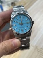 VS Factory Rolex Oyster Perpetual 41mm Turquoise “Tiffany” Blue Dial Smooth Bezel Oyster Bracelet (124300) 1:1 Super Clone – VS3230 Movement