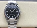 VS Factory Rolex Oyster Perpetual 36mm Bright Black Dial Smooth Bezel Oyster Bracelet (126000) 1:1 Super Clone – DD3230 Movement
