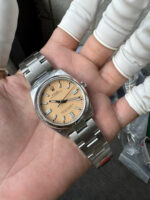 VS Factory Rolex Oyster Perpetual 36mm Candy Pink Lacquer Dial Smooth Bezel Oyster Bracelet (126000) 1:1 Super Clone – DD3230 Movement - Image 6