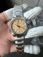 VS Factory Rolex Oyster Perpetual 36mm Candy Pink Lacquer Dial Smooth Bezel Oyster Bracelet (126000) 1:1 Super Clone – DD3230 Movement