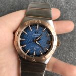 VS Factory Omega Constellation Co-Axial 38mm Two-Tone Sedna Gold Blue Dial (123.20.38.21.03.002) 1:1 Super Clone – DD8500 Movement - Image 2