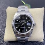 VS Factory Rolex Datejust 41mm Deep Black Dial Fluted Bezel Oyster Bracelet (126334) 1:1 Super Clone – DD3235 Movement - Image 2
