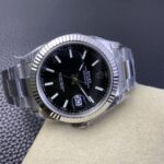VS Factory Rolex Datejust 41mm Deep Black Dial Fluted Bezel Oyster Bracelet (126334) 1:1 Super Clone – DD3235 Movement - Image 4