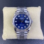 VS Factory Rolex Datejust 36mm Blue Fluted Motif Diamond Dial Jubilee Bracelet (126234) 1:1 Super Clone – DD3235 Movement - Image 2