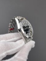 VS Factory Rolex Datejust 41mm Deep Black Dial Fluted Bezel Jubilee Bracelet (126334) 1:1 Super Clone – DD3235 Movement - Image 6