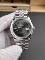 VS Factory Rolex Datejust 41mm Slate “Wimbledon” Dial Fluted Bezel Jubilee Bracelet (126334) 1:1 Super Clone – DD3235 Movement - Image 2