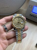 VS Factory Rolex Datejust 41mm Two-Tone Yellow Gold Fluted Motif Dial Jubilee Bracelet (126333) 1:1 Super Clone – DD3235 Movement - Image 2