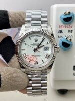 VS Factory (V2) Rolex Day-Date 40mm White Roman Dial Fluted Bezel President Bracelet (228239) 1:1 Super Clone – DD3255 Movement