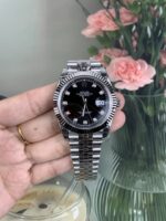 VS Factory (V2) Rolex Datejust 41mm Deep Black Diamond Dial Fluted Bezel Jubilee Bracelet (126334) 1:1 Super Clone – DD3235 Movement - Image 2