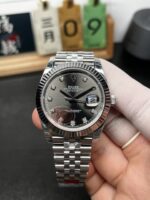 VS Factory (V2) Rolex Datejust 41mm Sunburst Slate Diamond Dial Fluted Bezel Jubilee Bracelet (126334) 1:1 Super Clone – DD3235 Movement - Image 2