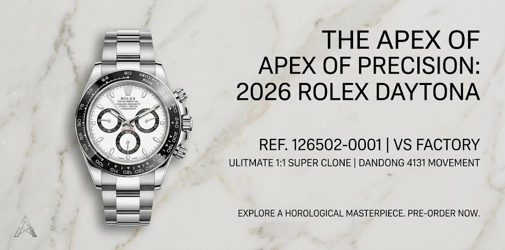 VS Factory 2026 Rolex Daytona 126502-0001 Super Clone with White Dial and Dandong 4131 Movement
