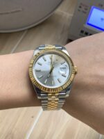 VS Factory Rolex Datejust 41mm Two-Tone Yellow Gold Silver Dial Jubilee Bracelet (126333) 1:1 Super Clone – DD3235 Movement - Image 4