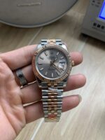 VS Factory Rolex Datejust 41mm Two-Tone Rose Gold Sunburst Slate Dial Jubilee Bracelet (126331) 1:1 Super Clone – DD3235 Movement