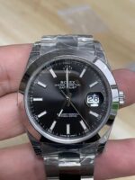 VS Factory Rolex Datejust 41mm Black Sunburst Dial Smooth Bezel Oyster Bracelet (126300) 1:1 Super Clone – DD3235 Movement