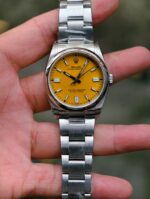 VS Factory Rolex Oyster Perpetual 36mm Yellow Dial Smooth Bezel Oyster Bracelet (126000) 1:1 Super Clone – DD3230 Movement