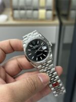 VS Factory Rolex Datejust 36mm Bright Black Dial Fluted Bezel Jubilee Bracelet (126234) 1:1 Super Clone – DD3235 Movement - Image 4