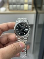 VS Factory Rolex Datejust 36mm Bright Black Dial Fluted Bezel Jubilee Bracelet (126234) 1:1 Super Clone – DD3235 Movement - Image 2