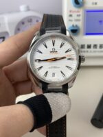 VS Factory Omega Seamaster Aqua Terra 150M 41mm White Dial Orange Rubber Strap (220.12.41.21.02.002) 1:1 Super Clone – DD8900 Movement