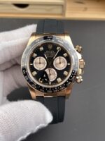 VS Factory Rolex Cosmograph Daytona “Black Diamond” Everose Gold Rubeer Strap(126515LN) 1:1 Super Clone – DD4131 Movement