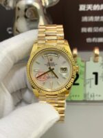 VS Factory Rolex Day-Date 40 Yellow Gold White Baguette Diamond Dial (228238) V2 1:1 Super Clone – DD3255 Movement - Image 2