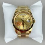 VS Factory Rolex Day-Date 40 Yellow Gold Champagne Baguette Diamond Dial (228238) V2 1:1 Super Clone – DD3255 Movement - Image 2