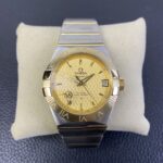 VS Factory Omega Constellation 38mm Two-Tone Yellow Gold Textured Dial (123.20.38.21.08.001) 1:1 Super Clone – DD8500 Movement - Image 2