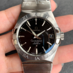 VS Factory Omega Constellation 38mm Black Sunburst Dial Steel Bezel Stainless Steel Bracelet (123.10.38.21.01.001) 1:1 Super Clone – DD8500 Movement