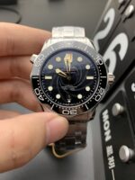 VS Factory Omega Seamaster Diver 300M James Bond 50th Anniversary OHMSS 42mm Black Gun-Barrel Dial Black Ceramic Bezel Stainless Steel Bracelet (210.20.42.20.01.004) 1:1 Super Clone – DD8800 Movement