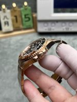 VSF Rolex 126715CHNR black dial and GMT hand detail