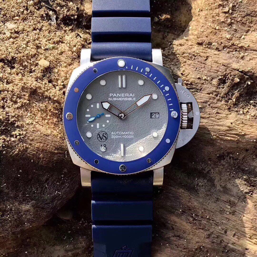 VS Factory Panerai Submersible 42mm Shark Grey Dial Blue Ceramic Bezel (PAM00959 / PAM959) 1:1 Super Clone – DDP.900 Movement Product Image 01 VS Factory PAM00959 product image 01