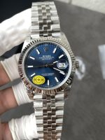 VS Factory 126334 Blue sunburst dial with luminous baton markers free-sprung product image 01