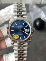 VS Factory 126334 Blue sunburst dial with luminous baton markers free-sprung product image 02