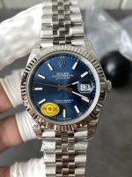 VS Factory 126334 Blue sunburst dial with luminous baton markers free-sprung product image 03