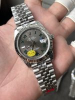 VS Factory 126334 Slate Wimbledon dial with green Roman numerals free-sprung product image 03