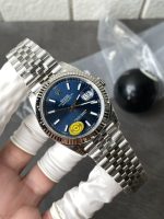VS Factory 126334 Blue sunburst dial with luminous baton markers free-sprung product image 05