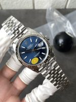 VS Factory 126334 Blue sunburst dial with luminous baton markers free-sprung product image 08