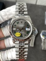 VS Factory 126334 Slate Wimbledon dial with green Roman numerals free-sprung product image 09