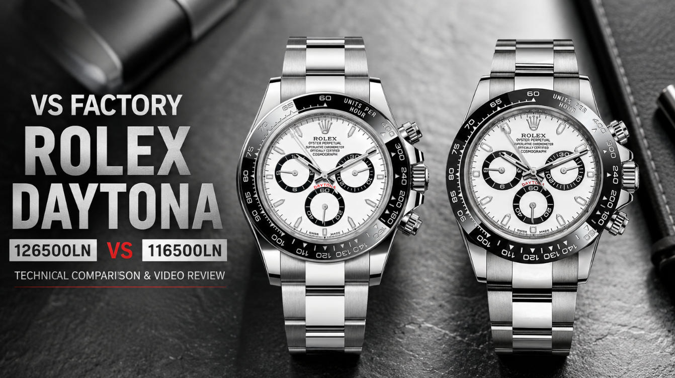 VSF Daytona 126500LN versus 116500LN technical comparison and video review