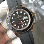 VS Factory Rolex Yacht-Master 40mm V2 Rose Gold Black Dial Ceramic Bezel Oysterflex Strap (126655) Weighted Edition – DD3235 Movement