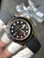 VS Factory Rolex Yacht-Master 40mm V2 Rose Gold Black Dial Ceramic Bezel Oysterflex Strap (126655) Weighted Edition – DD3235 Movement - Image 11