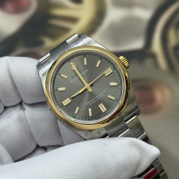 VSF Rolex 136003 gradient green dial angled front view
